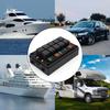 DC12V/24V 15-контактный предохранительный релейный блок с 10 реле 40A, блок предохранителей, 4-контактные или 5-контактные реле для автомобильной, морской, автофургонной, лодки