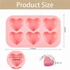 3 Pieces Heart Silicone Molds, Heart Shape Chocolate Candy Molds Non Stick Baking Molds for Valentine's Day Chocolate Pudding Cake Candy Jelly Soap