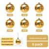 6 шт. Большой пластиковый гигантский рождественский шар 5 цветов 6 см 8 см Шары для рождественской елки Гальванический рождественский шар Лев Тигр Шарик для вечеринки