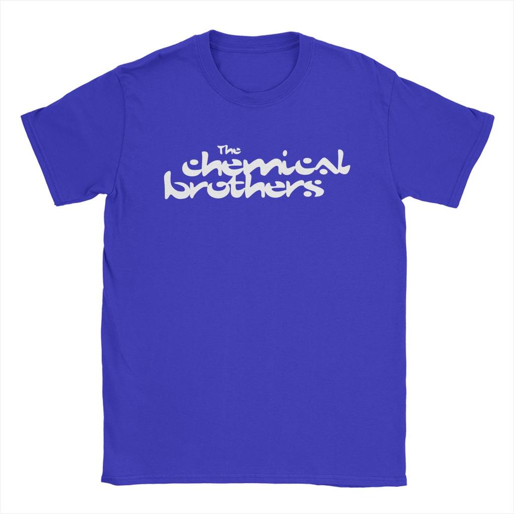 Мужские футболки The Chemical Brothers Хлопковые топы Смешные футболки с коротким рукавом и круглым вырезом Графические футболки