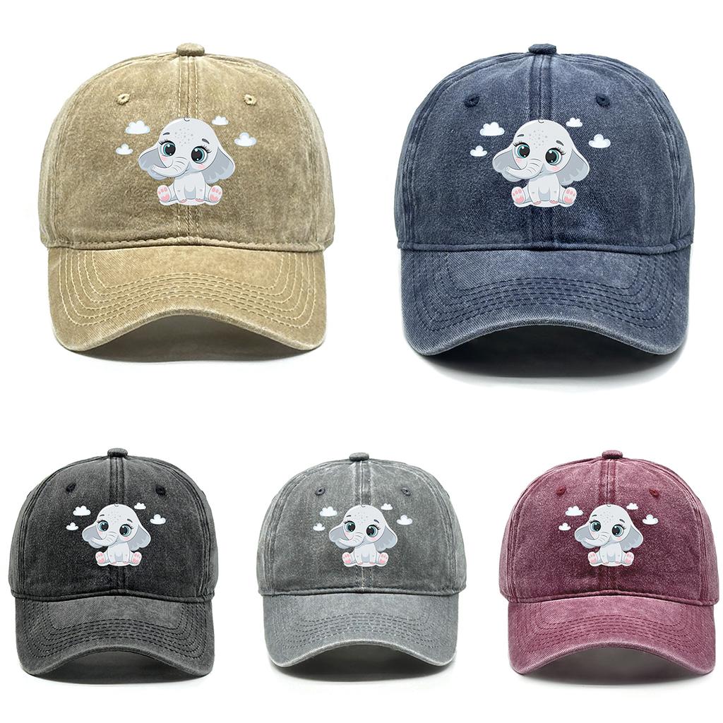 Cartoon Elephant Adjustable Baseball Hat Unisex Caps For Man Buckle Sporting Snapback Sun Hat Ideal Choice For Outdoor Activity