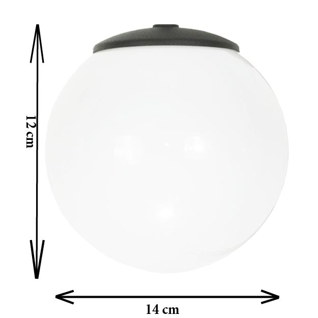 Plafon sufitowy czarny szklany klosz kule led e14 titan 13-804