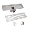 12 Inch Linear Shower Drain Rectangular Shower Floor Drain Channel Quick Drainage with Anti Odor