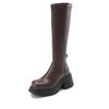 Microfiber Autumn Winter Shoes Waterproof Platform Boots Round Toe Keep Warm Thick Bottom Thigh High Boots