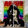 Плотные шторы для камеры Rock-ACDC Оконные шторы для комнаты 2 Панельные шторы Хэллоуин Украшение Раздел Гостиная Кухня Дом