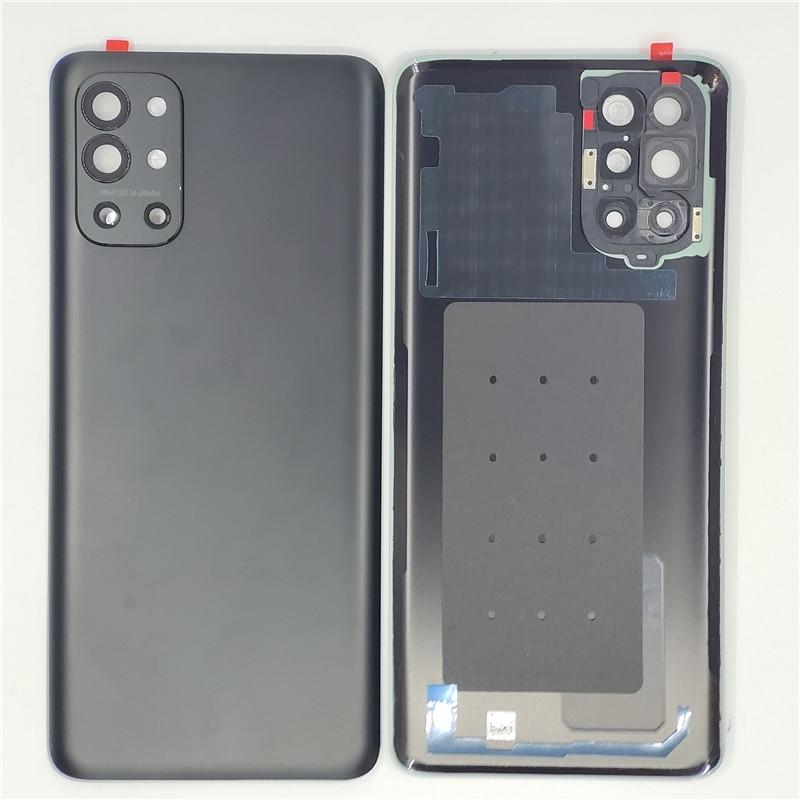 Стеклянная задняя крышка для OnePlus 9R, крышка батарейного отсека, задняя панель корпуса с клейкой наклейкой для объектива камеры