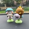 PVC Panda Bear Figure Bubu Dudu Auto Center Console Ornament Cute Car Interior Decoration  Car Home