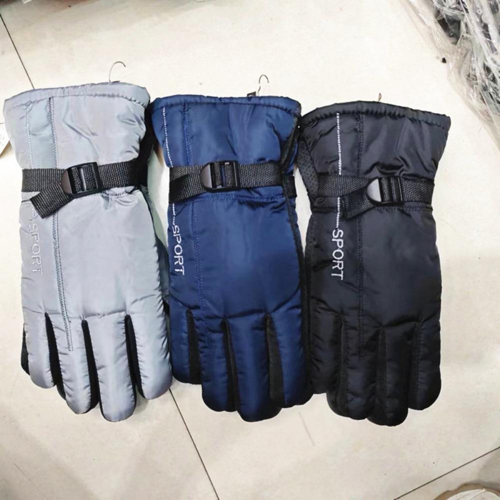 Мужские термоперчатки для улицы, лыжные, мотоциклетные, для езды на электромобиле, велосипедные, флисовые, более толстые