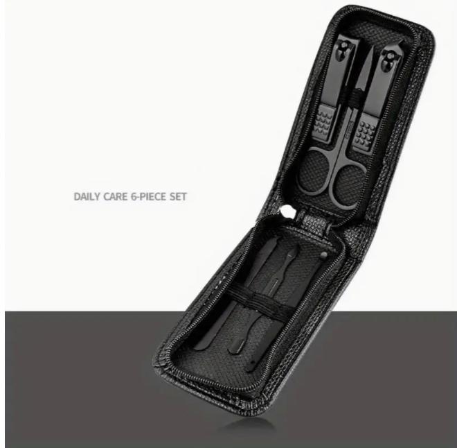 6 шт./набор многофункциональных кусачек для ногтей педикюрный набор пилочка для ногтей маникюрный набор с кожаной сумкой для хранения персональные инструменты для ухода за ногтями