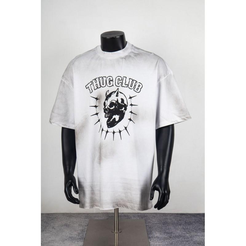 Mens Streetwear Graphic Print Cotton Tee Loose Fit Short Sleeve Casual T-Shirt Youth