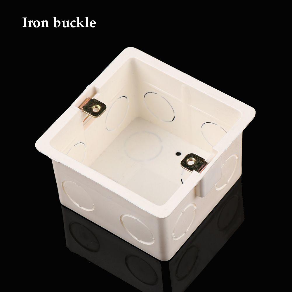 Home Equiments Light Touch PVC Plastic Wall Mounting Box Junction Concealed Bottom Switch Cassette