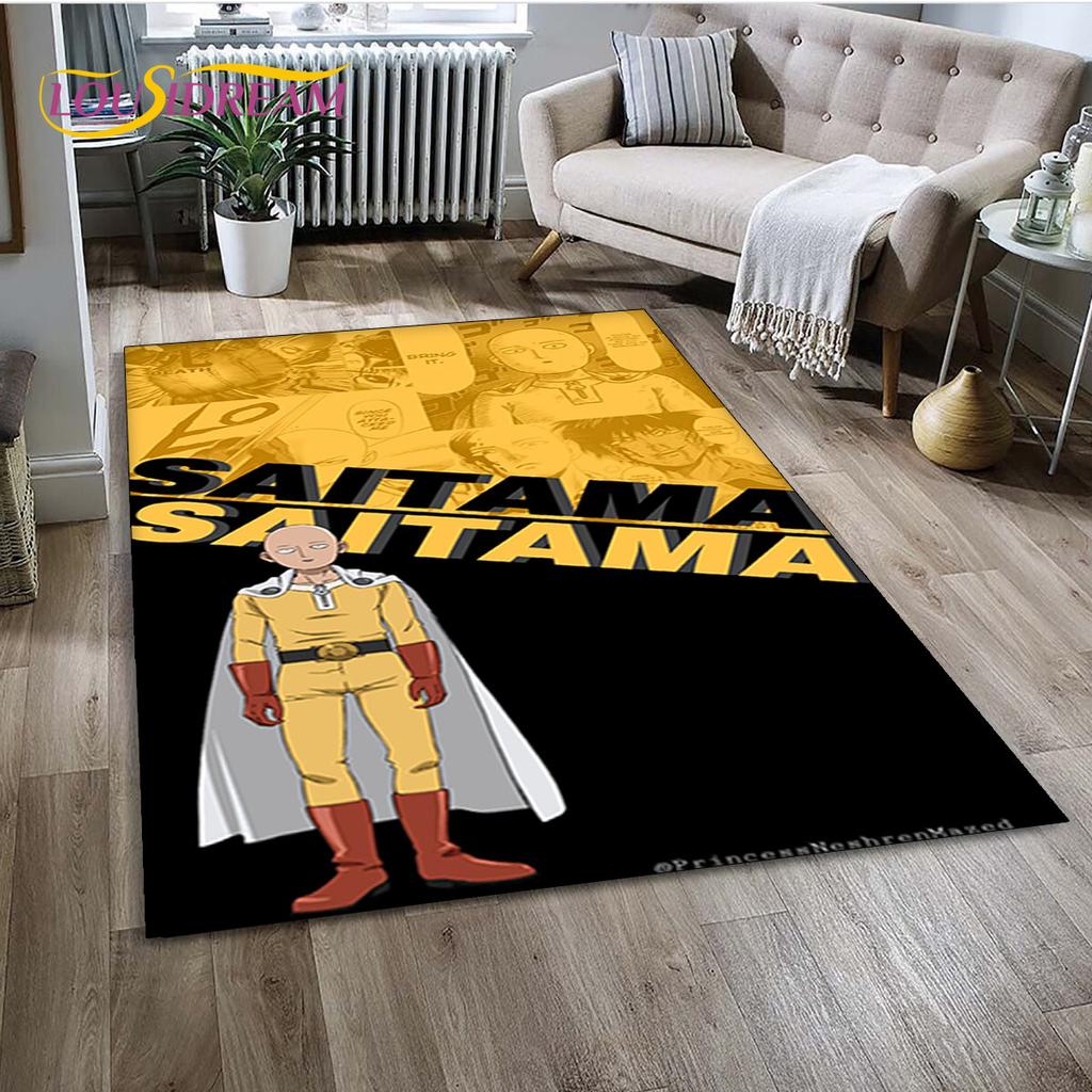 3D ONE PUNCH MAN аниме ковер с героями мультфильмов, ковер для гостиной, спальни, дивана, коврик для украшения, детские игры, нескользящий напольный коврик