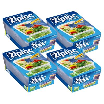 Контейнер Ziploc Ziploc, Прямоугольный, 1900 мл, Набор из 4 шт.