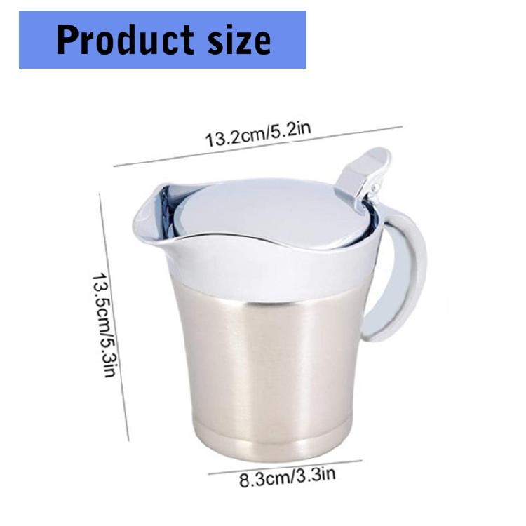 Beef Steak Gravy Dispenser Large Capacity Double Walled Insulated Stainless Steel Tomato Sauce Pots Kitchen Supplies