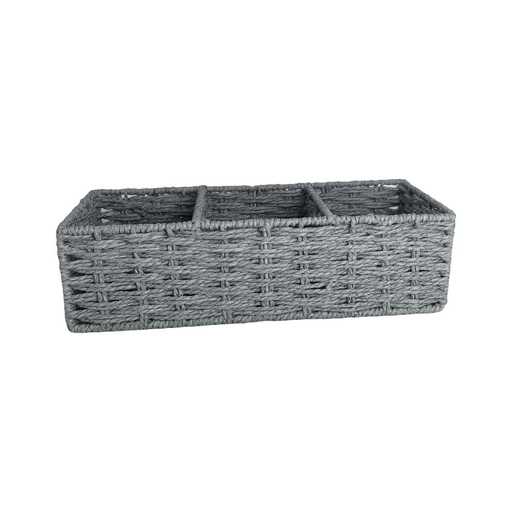 Large Capacity Storage Box Multi-Purpose Desktop Organizer Woven Storage Basket Desktop