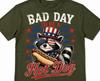 Bad Day To Be A Hot Dog Raccoon Shirt, Funny 4th of July Shirt, Patriotic Raccoon Tee, Independence Day Graphic Tee, USA Hot Dog Shirt