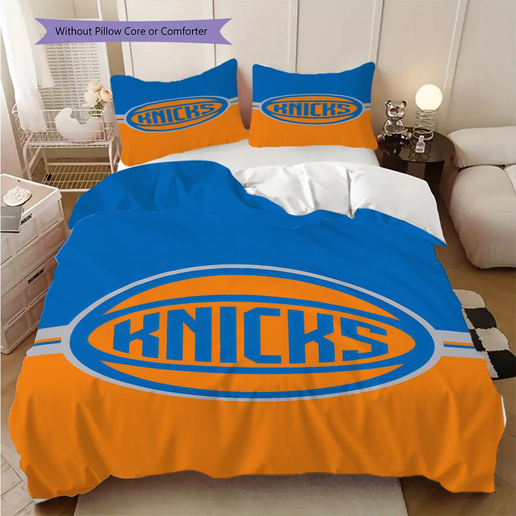 New York Knicks Basketball Spirit Three-piece set(1 * duvet cover + 2 * pillowcase, without core)Bedding set Soft and comfortable