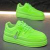 Men's Shoes Increase In Height Autumn New Casual Shoes Breathable Platform Youth Fashion Board Shoes White Shoes Fluorescent Green Tide Shoes
