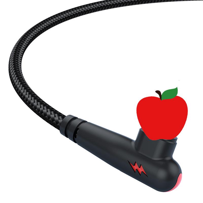 Плетеный кабель 120 Вт с быстрой зарядкой для устройств Apple, Huawei и Android с разъемом Type-C