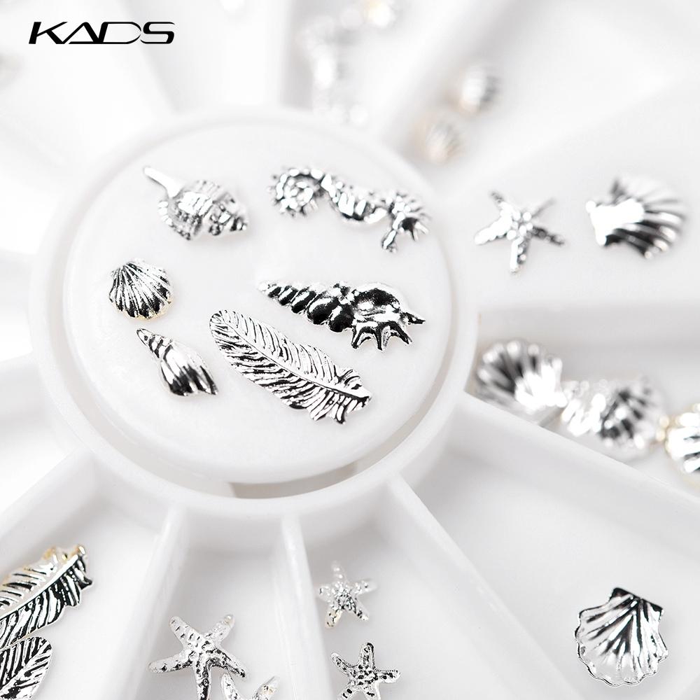 kads Серия Ocean, заклепки из сплава, золотые и серебряные украшения на выбор, инструменты для маникюра, красивые украшения для ногтей со стразами