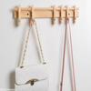 New Solid Wood Hanging Coat Rack Movable Hooks Coat Rack EntryCoat Hooks No Punch Entrance Entrance Log Coat Rack Hanging Wall