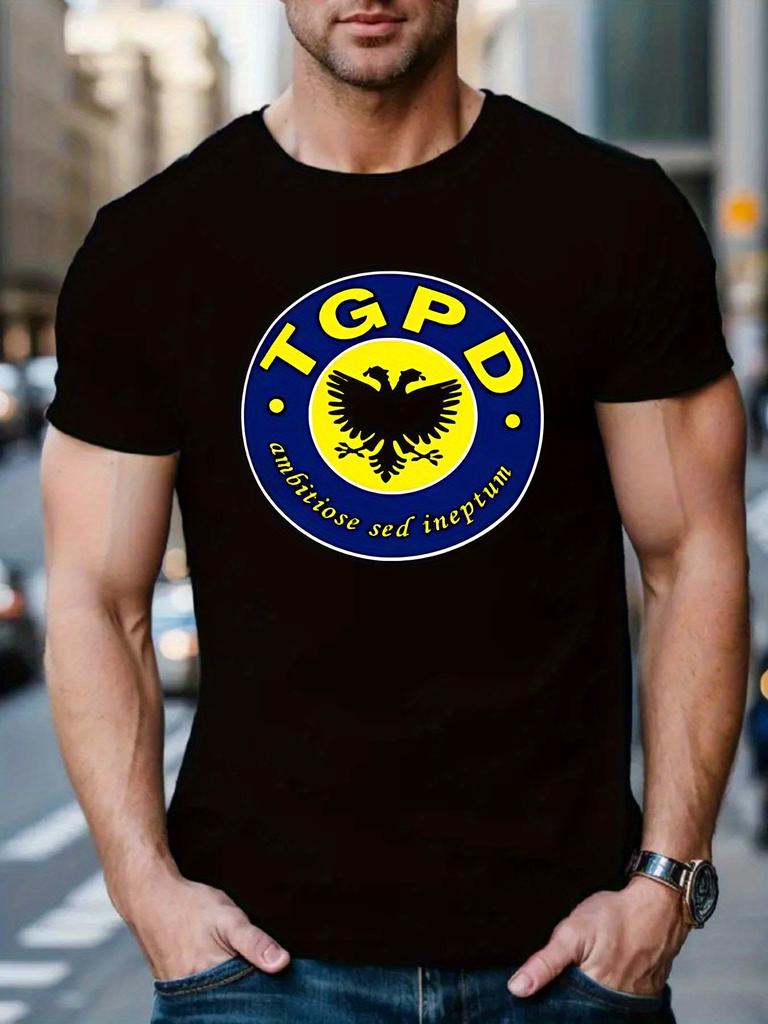 Casual Short-Sleeve T-shirt - Breathable Polyester