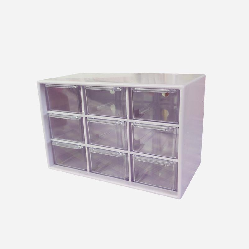 Прозрачный органайзер для украшений и аксессуаров для волос из девяти сеток для хранения на рабочем столе