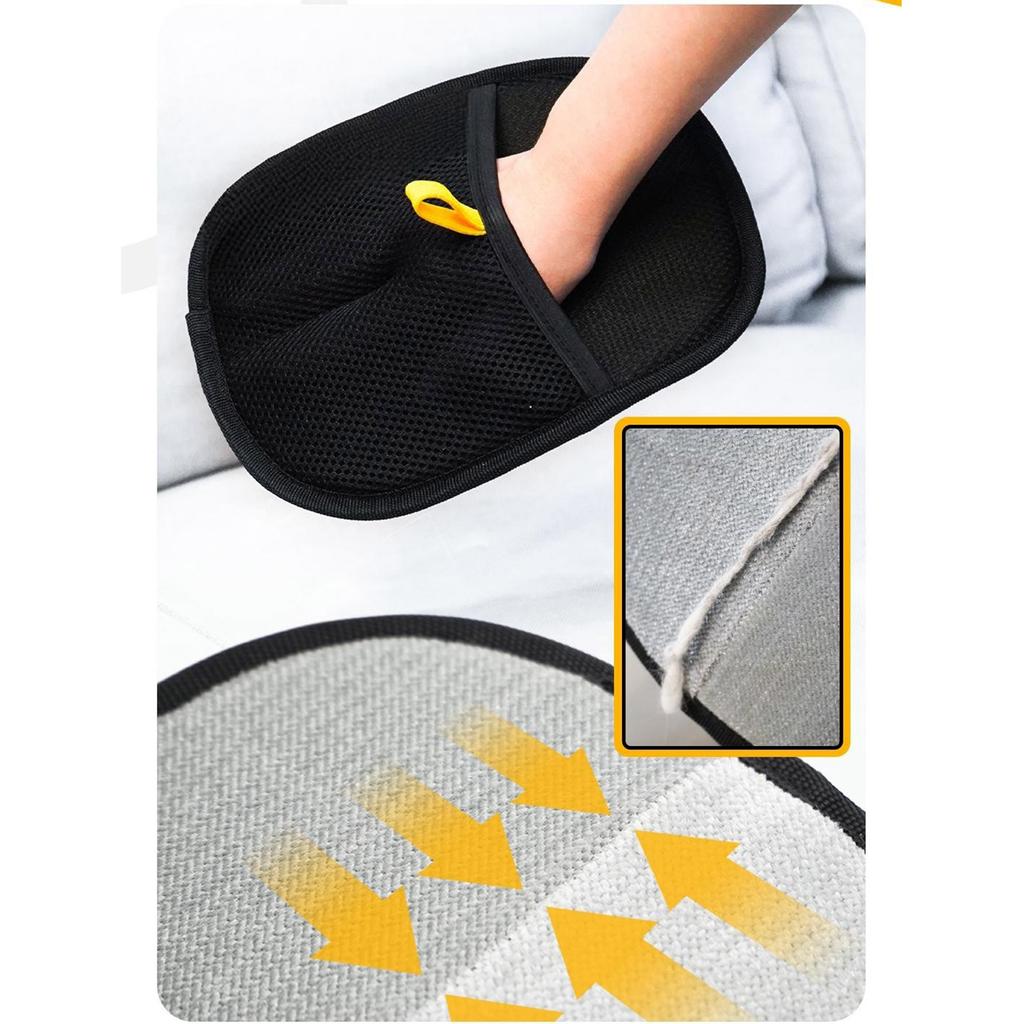 Двусторонние перчатки для груминга питомцев с удобным сетчатым дизайном. Инструмент для удаления шерсти для домашнего использования. Ковер и диван.