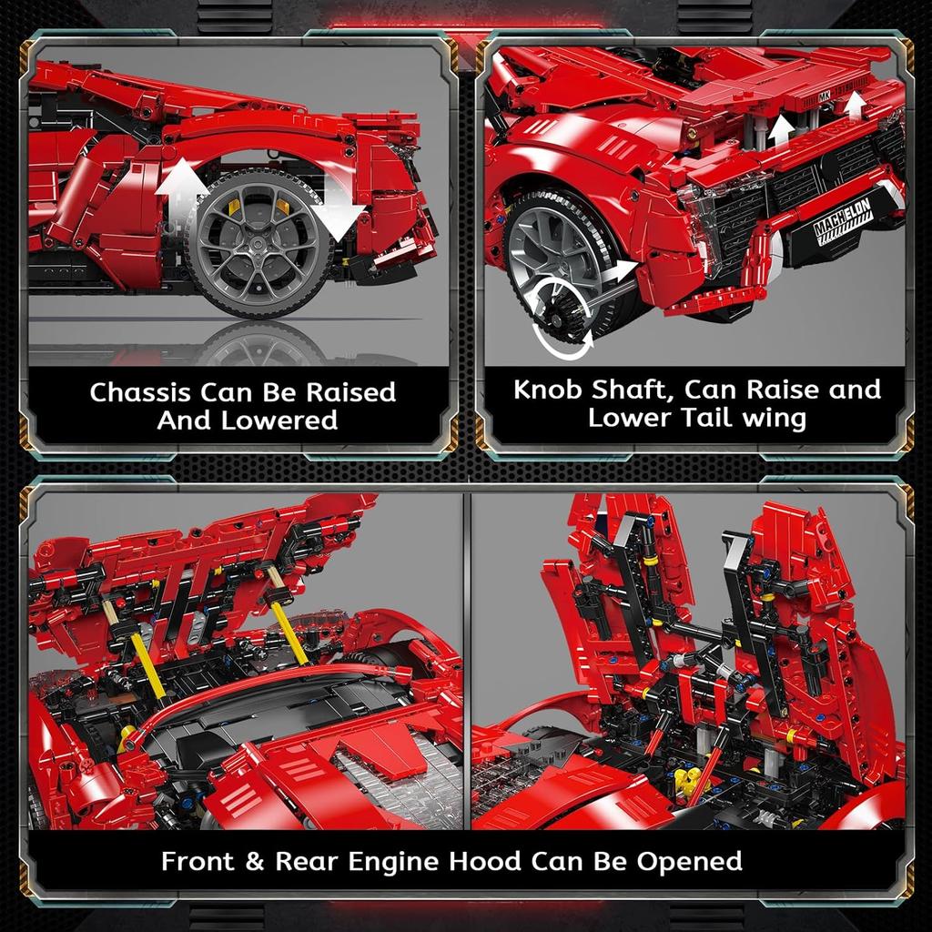 MOULD KING 13190 Технический автомобильный строительный блок с дистанционным управлением Lykan Hypersport гоночная модель автомобиля сборка кирпичные игрушки детский подарок