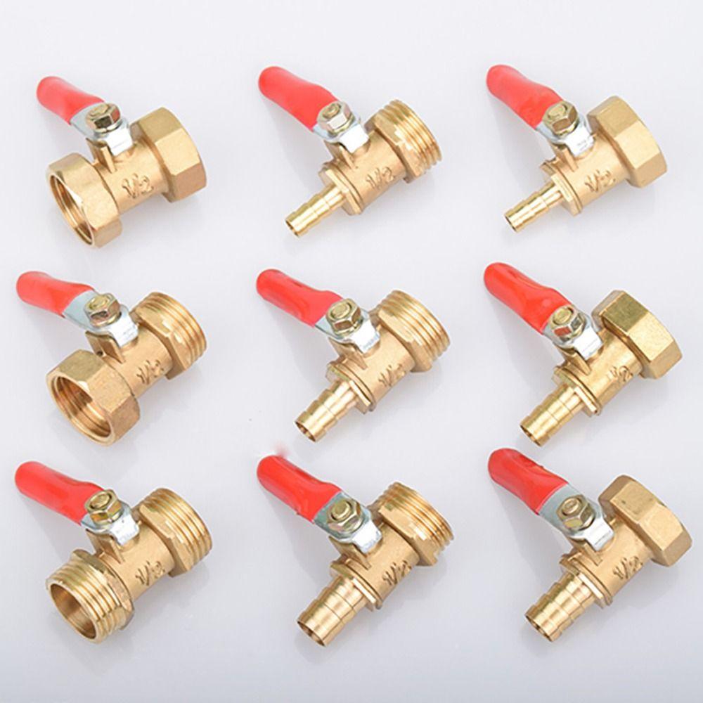 Фитинги для труб Пневматический соединитель Красная ручка Шланг Колючая муфта Шаровой клапан Вода Масло Воздух Газ Топливо
