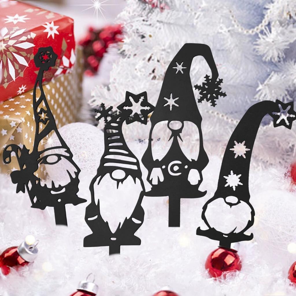 4 шт. колышков для сада в виде гномов, креативный декор для газона и открытых пространств, очаровательные украшения в виде гномов для дворового искусства и садового декора