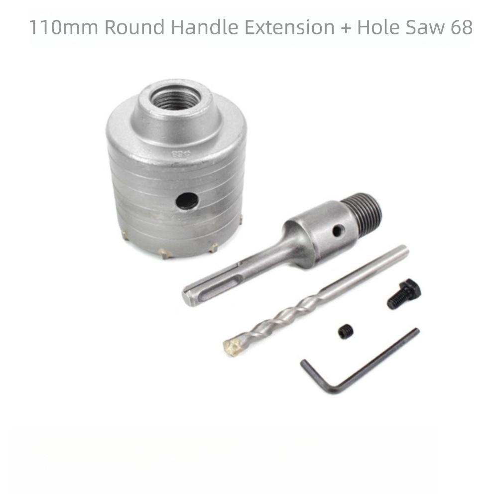 30-68mm Wall Hole Saw with Round Shaft Fast Drilling Hammer Drill Bit Set Concrete Wall Hollow Drill Bit