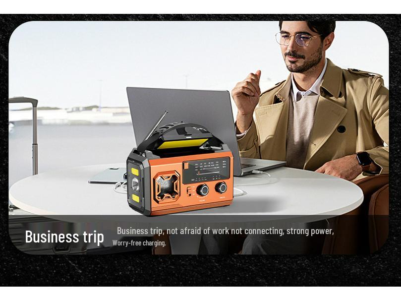 20,000mAh Solar-Powered Emergency Radio with All-Band Channels & Lighting