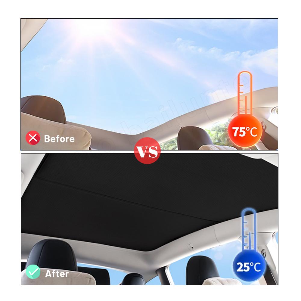 Для Tesla Model Y 2023 2022 Крыша Солнцезащитный козырек для люка Y Аксессуары Стеклянная крыша Солнцезащитный козырек Защита от солнца