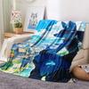 Lucario  Print Flannel Blanket, High quality Comfortable for All Seasons, Home Decor, Warmth and Comfort