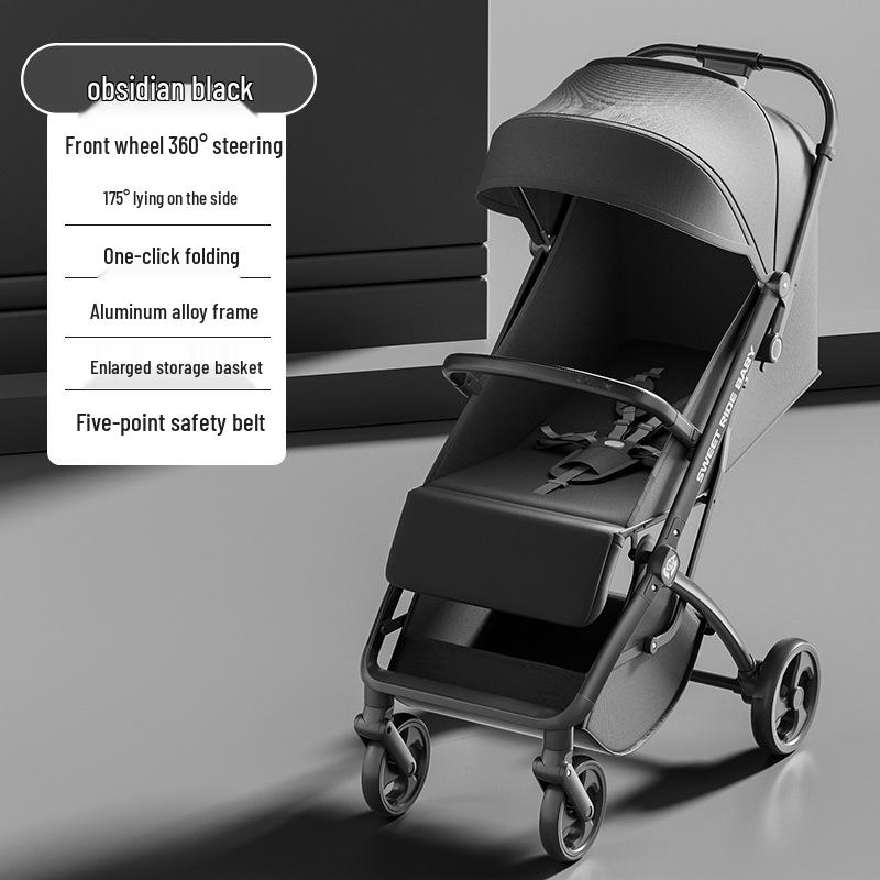 Lightweight Reversible Baby Stroller with Shock Absorption and High Landscape Feature for Newborns.