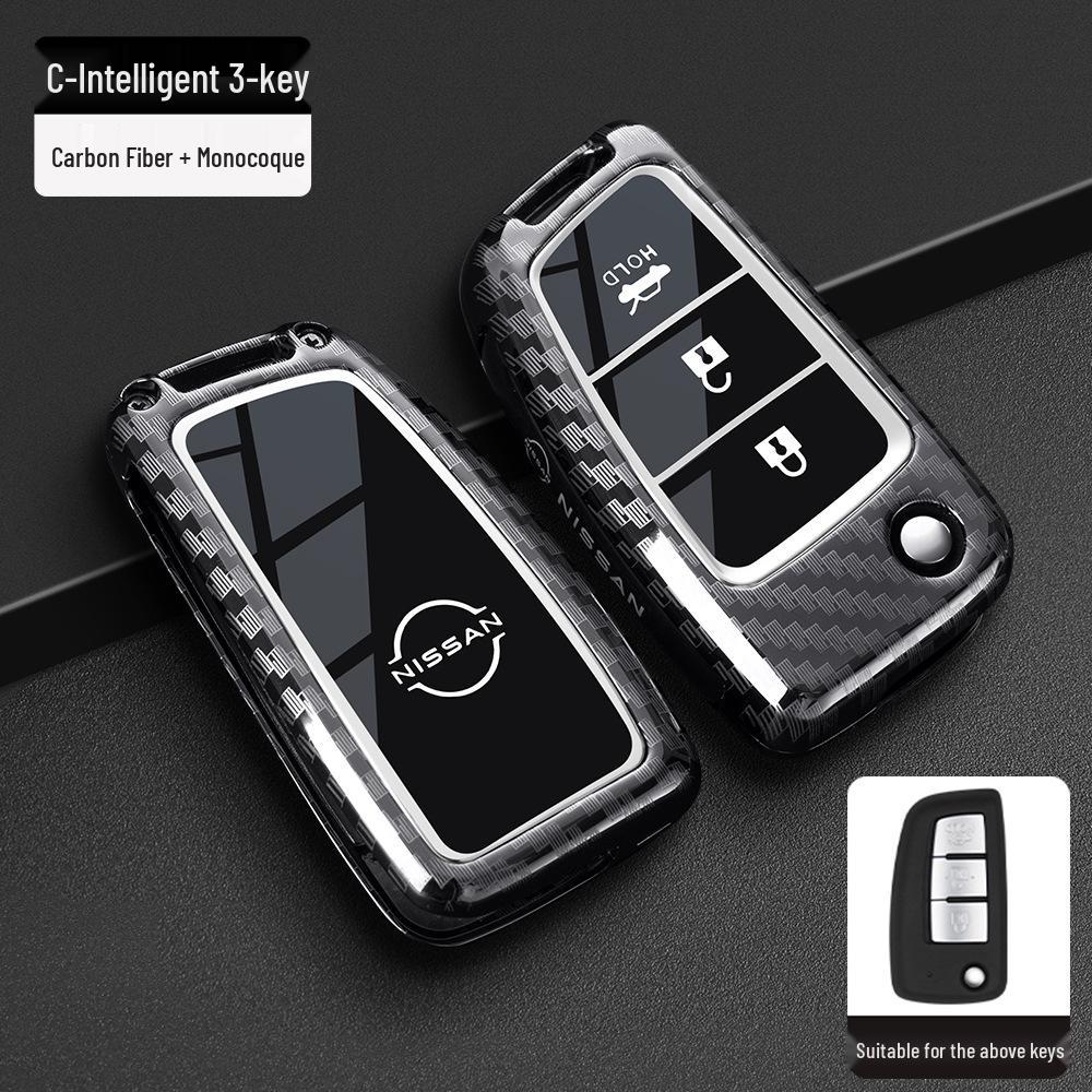Чехол для ключей Nissan: Подходит для новых моделей Sylphy, Teana, Tiida, Qashqai, X-Trail, Bluebird, В комплекте брелок для мужчин