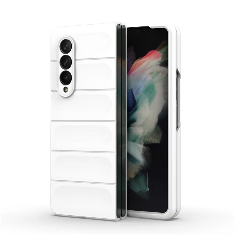 Для Samsung Galaxy Z Fold3 4 5 5g задняя крышка телефона чехол мягкий жидкий силикон противоударный защитный чехол Funda Coque