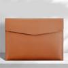 Large Capacity File Organiser Documents Pouches Magnetic Snap Closure Water Resistant Leather Document Folder For Office