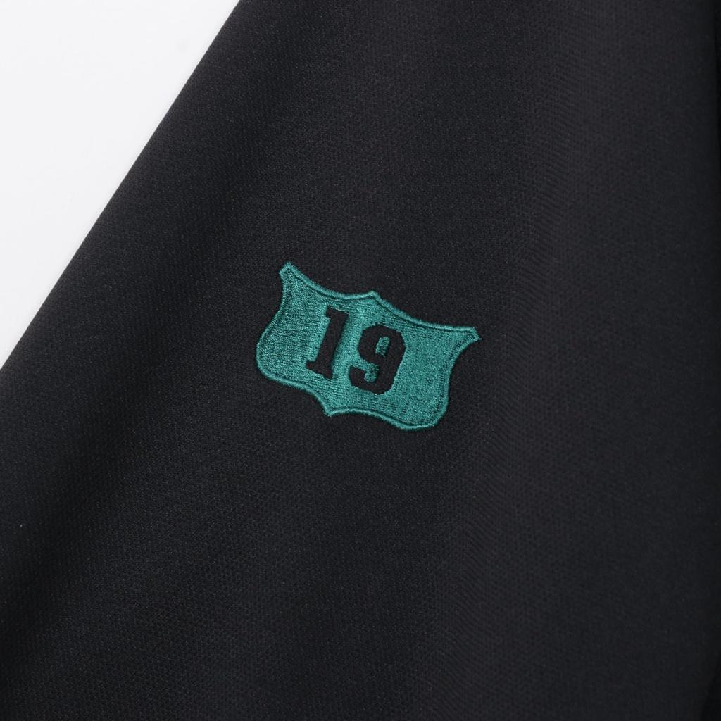 Футболка с длинным рукавом и графическим логотипом Quick UV Graphic Logo с длинным рукавом и воротником-стойкой, черная [Champion], рукав, сушка, защита, принт, рубашка, гольф, C3-AG401,