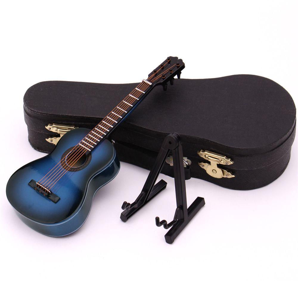 Dolls House Miniature Guitar Desk Decor Guitar Scale Model Acoustic Guitar Toys Guitar Ornaments