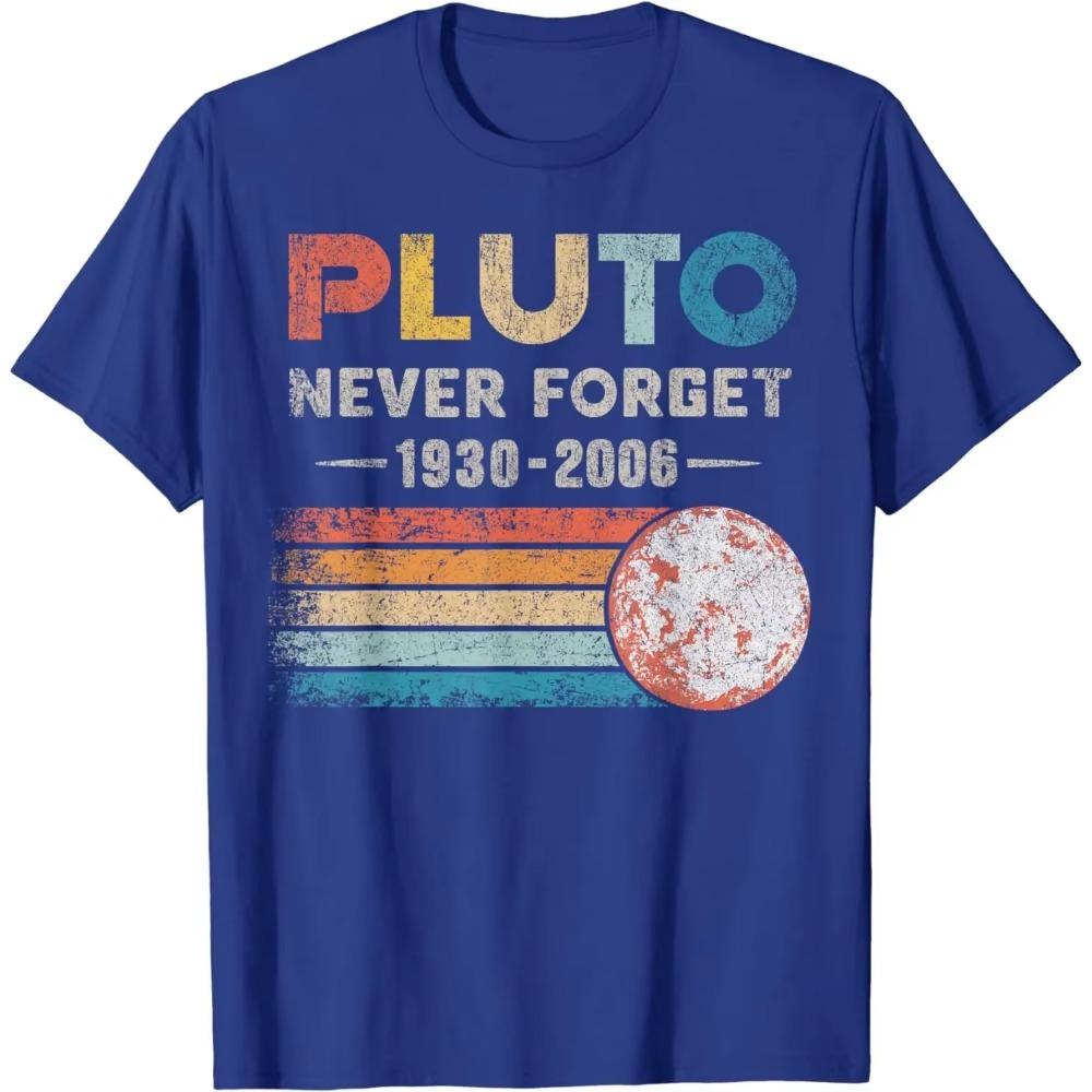 Винтажная футболка Never Forget Pluto Funny Retro Astronomy Space
