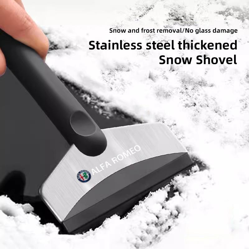 UHNPV1 TFLGX1 Car Snow Shovel Defrosting Ice Scraper Tool Snow Removal For Alfa Romeo Giulia Stelvio Giulietta 156 159 147 Mito Tonale Brera D