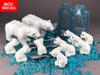 Кубики MOC Ледяной океан животные белый медведь Строительные блоки Собранные игрушки Для детей Подарки, ориентированные на обучение