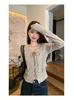 T Shirt Women V Neck Long Sleeve Polyester Slim Fit Casual Top For Streetwear And Daily Use