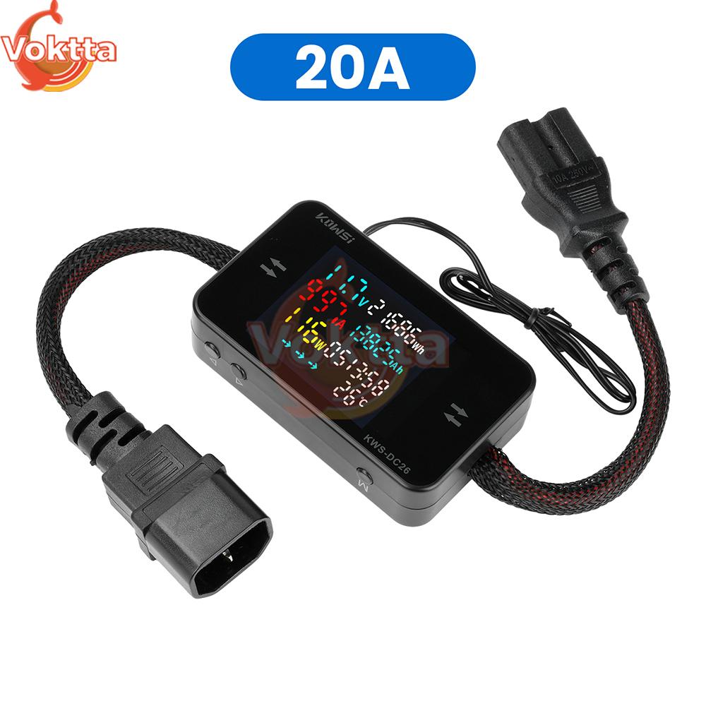 KWS-DC26 DC 8-80V LCD Digital Battery Charging Tester Voltmeter Ammeter Power Meter 20A 25A 35A 50A Voltage Current Tester