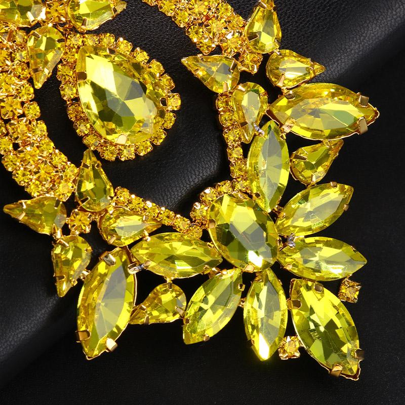 Stonefans желтые серьги-капли с кристаллами, роскошные ювелирные изделия для женщин, висячие серьги с преувеличенными стразами, аксессуары для ушей королевы