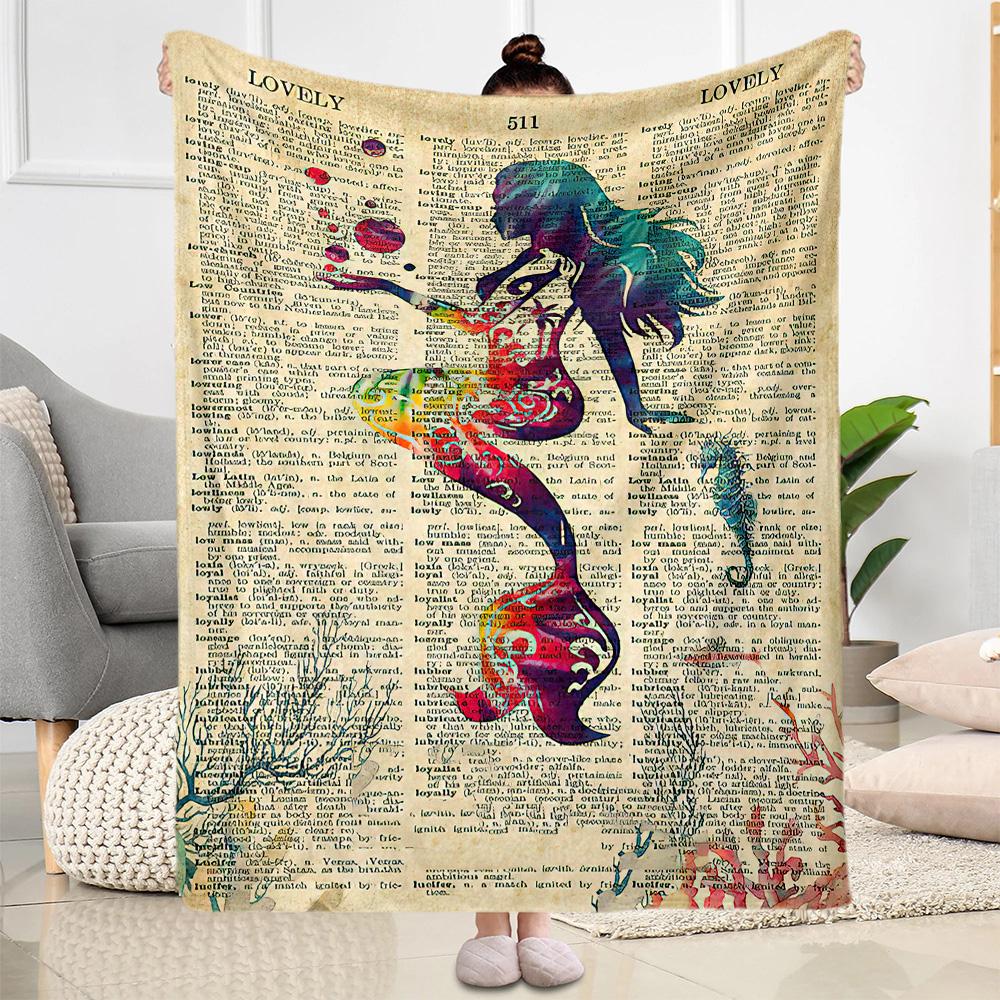 Mermaid Watercolor Fantasy Art Blankets are suitable for living rooms, bedrooms, camping, and other places, making them an ideal choice for gifts.