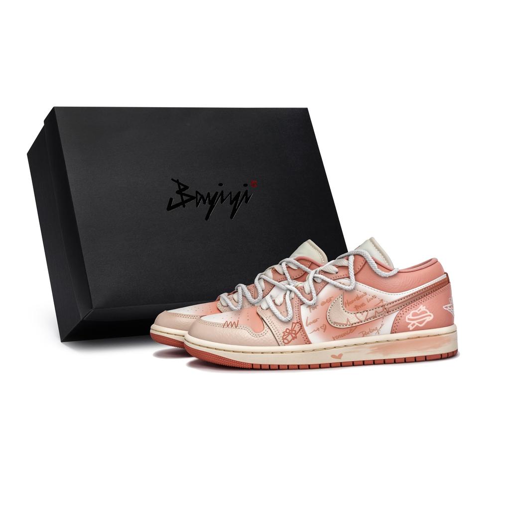 Jordan Air Jordan 1 Vintage Basketball Shoes Women's Low top Pink/White DC0774-180(Team80-S-BOX)