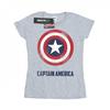 Womens/Ladies Captain America Shield Text Cotton T-Shirt